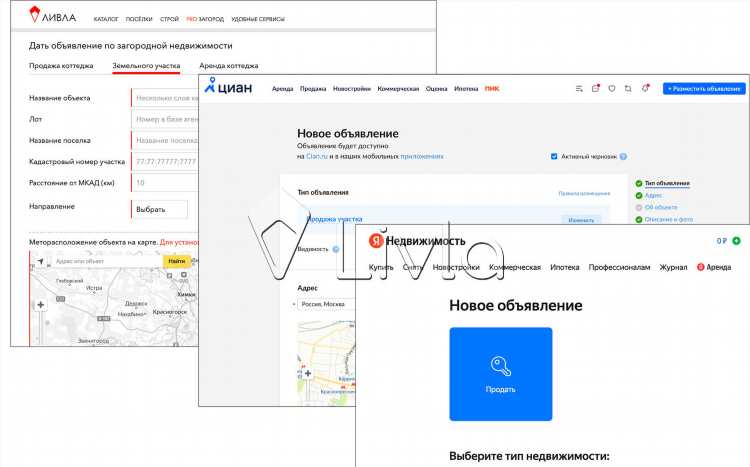 Объявления земельных участков о продаже